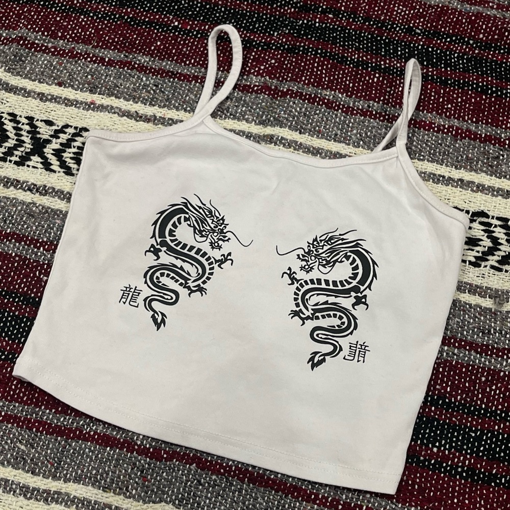 XS dragon cropped shirt